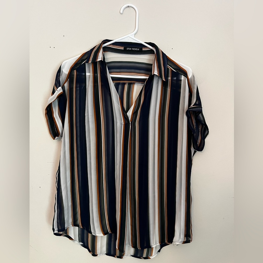 Striped Sheer Top